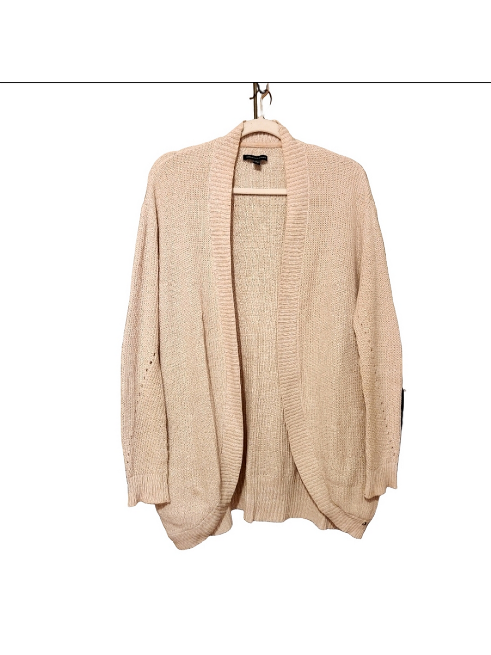 AMERICAN EAGLE OUTFITTERS LONG OPEN CREAM KNIT SWEATER CARDIGAN WOMENS SMALL